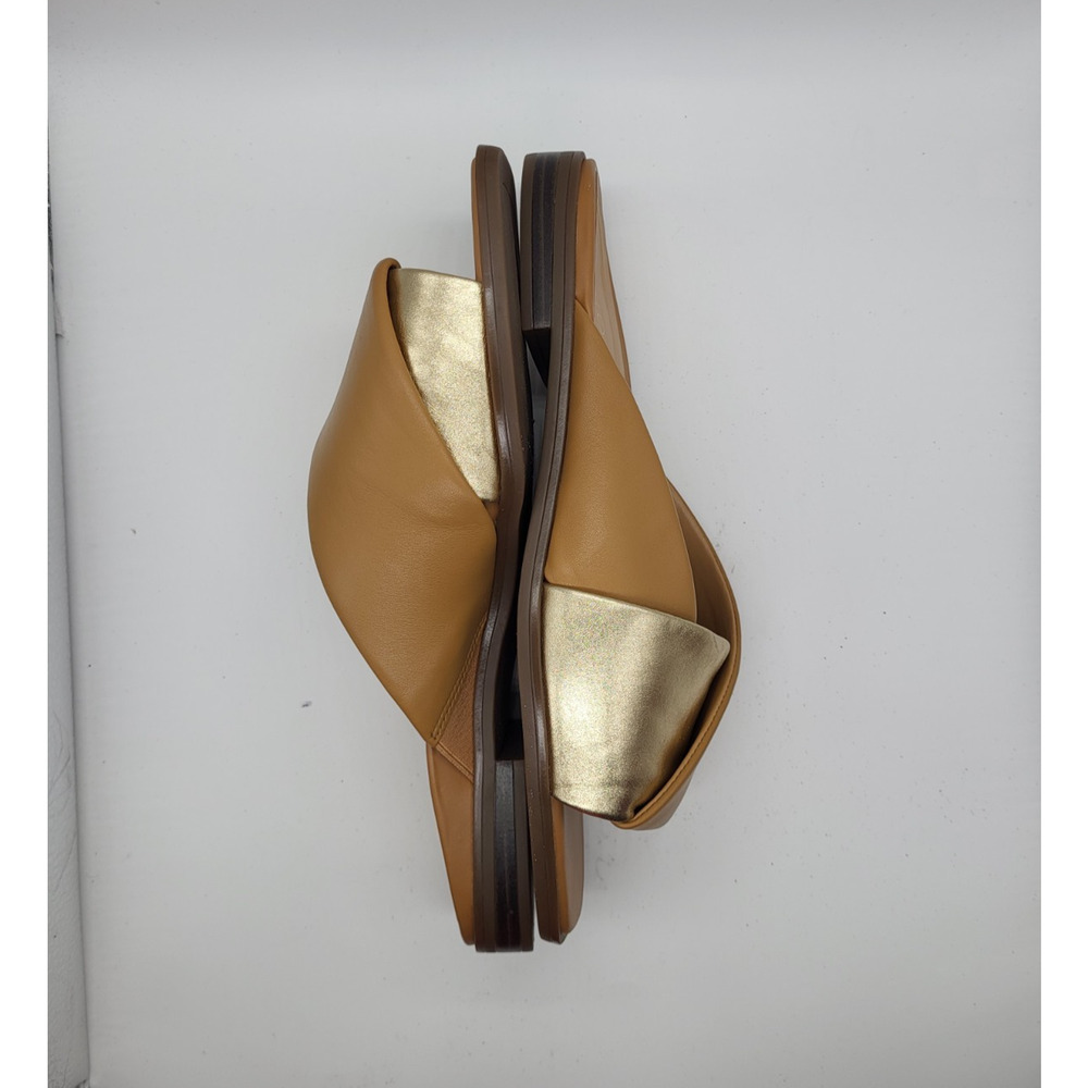 Tan & Gold Slide Sandals - Women - Picture 9 of 11
